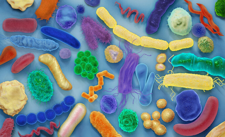 Various bacteria, illustration