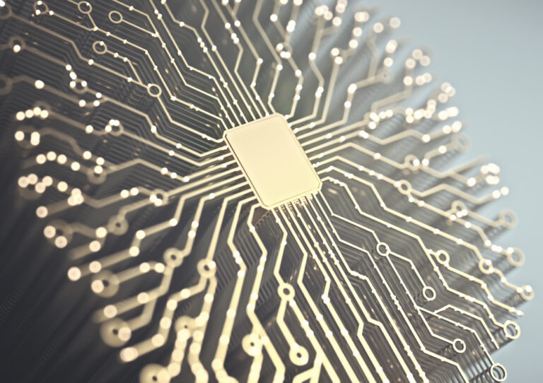 Circuit board brain, illustration